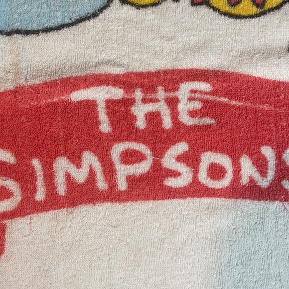 Rare - "The Simpsons" Beach Towel  (Vintage 1990's) - Picture 11 of 15